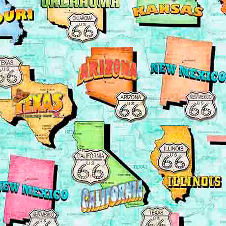 Rotue 66 Map ROUTE 66 STATE MAPS